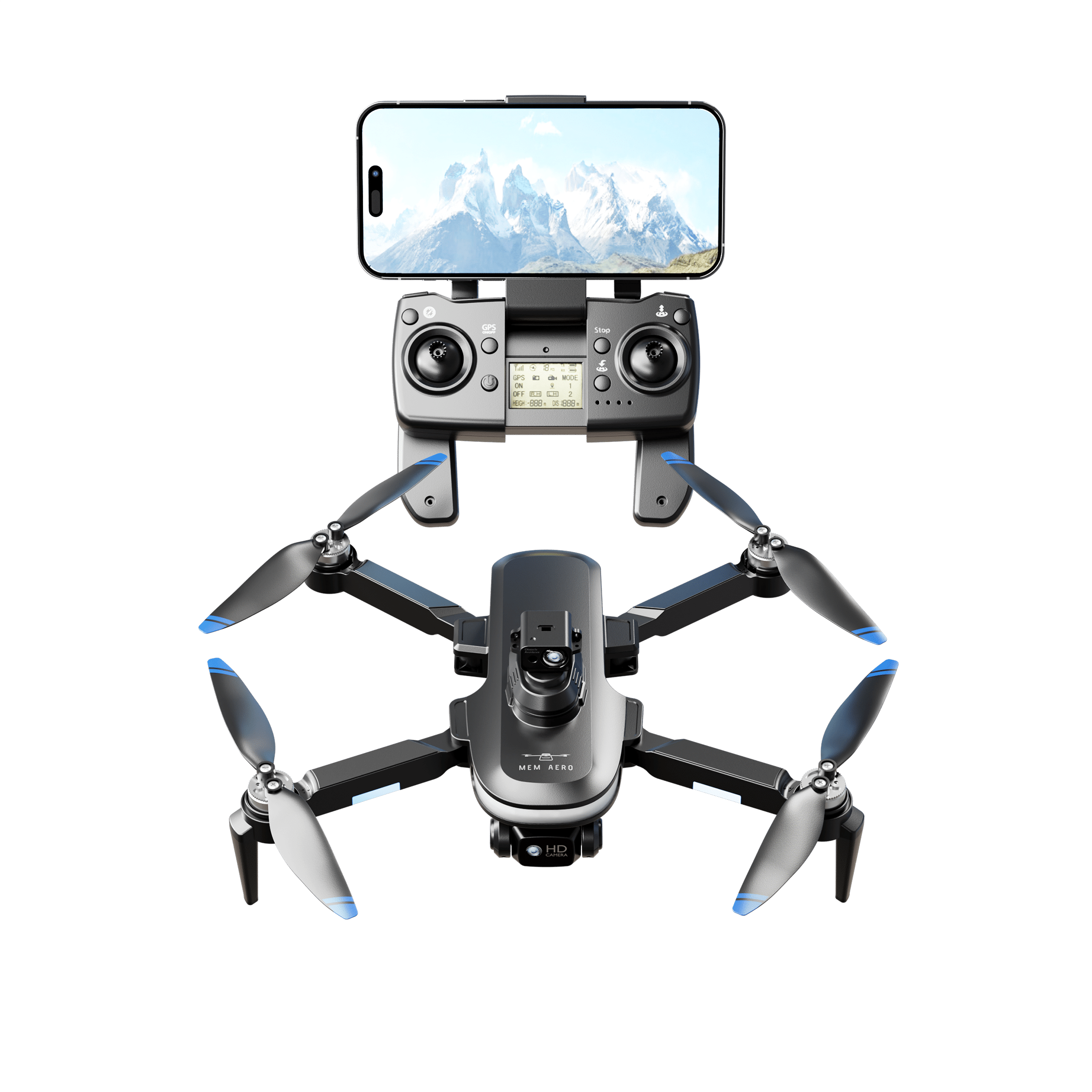 Close-up of Aero3 Lite camera and lightweight frame under 250 grams