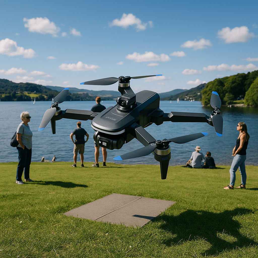 Aero3 Lite drone flying over the Lake District