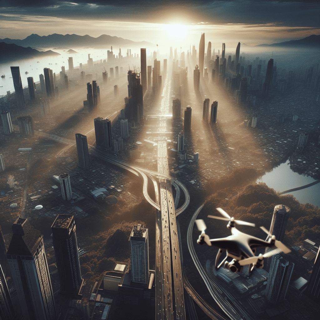 A stunning aerial image showcasing improved drone photography skills using Aero 2-interactive features.