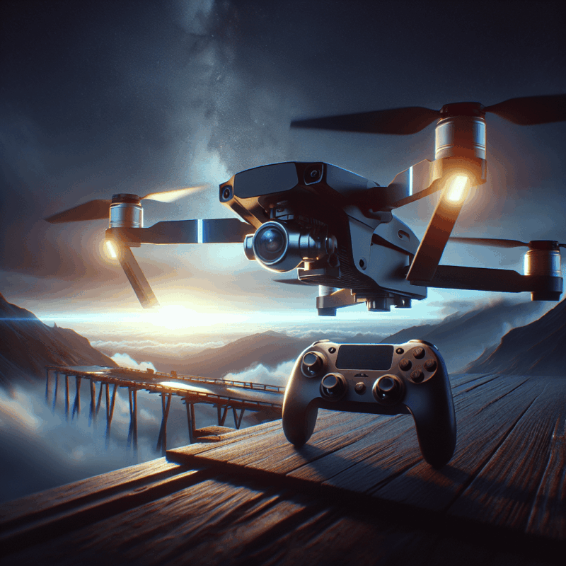 A stunning aerial shot taken with an FPV drone capturing dynamic media content.