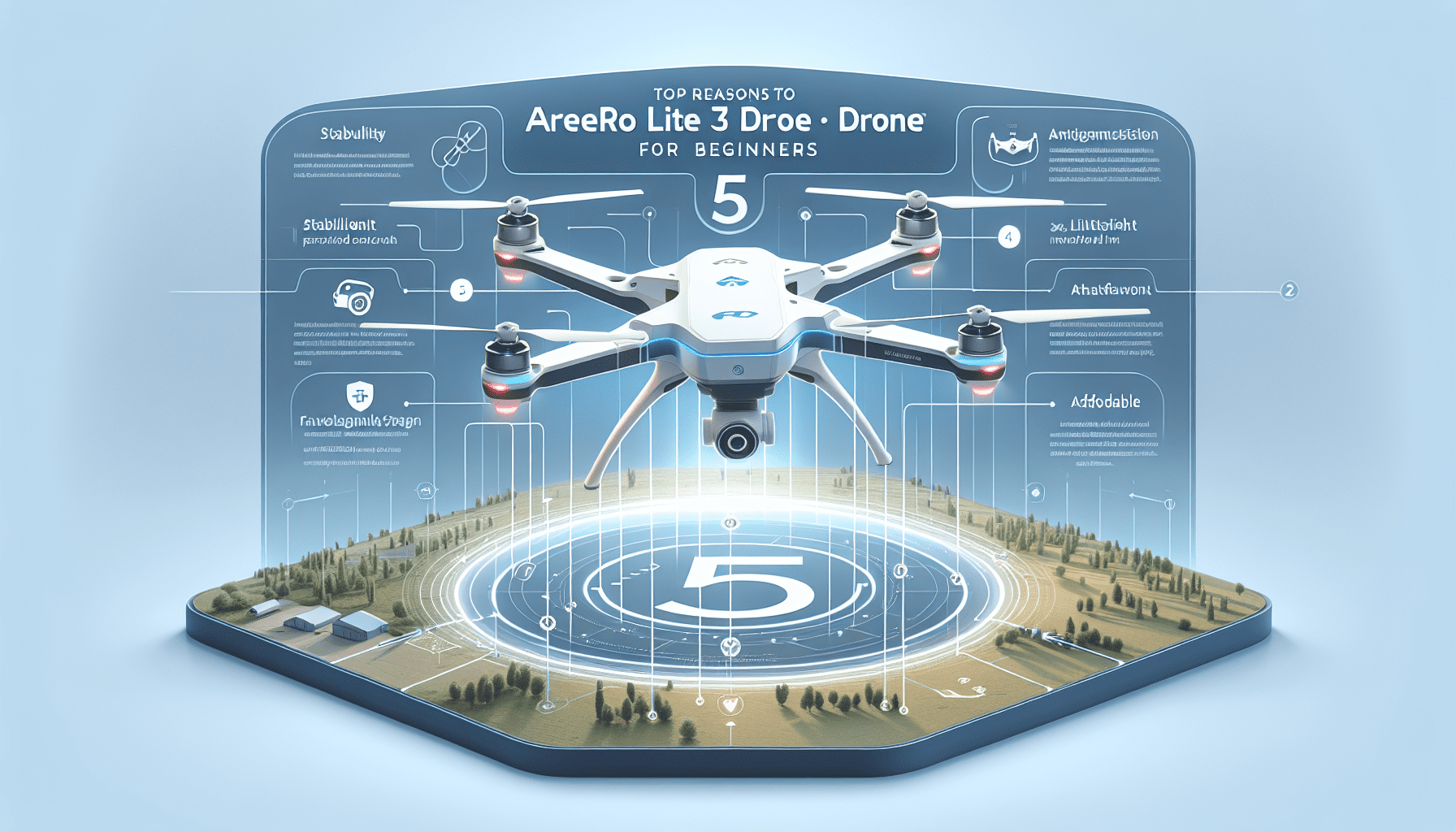 Visual representation of the top reasons for choosing Aero 3 Lite as a beginner drone.