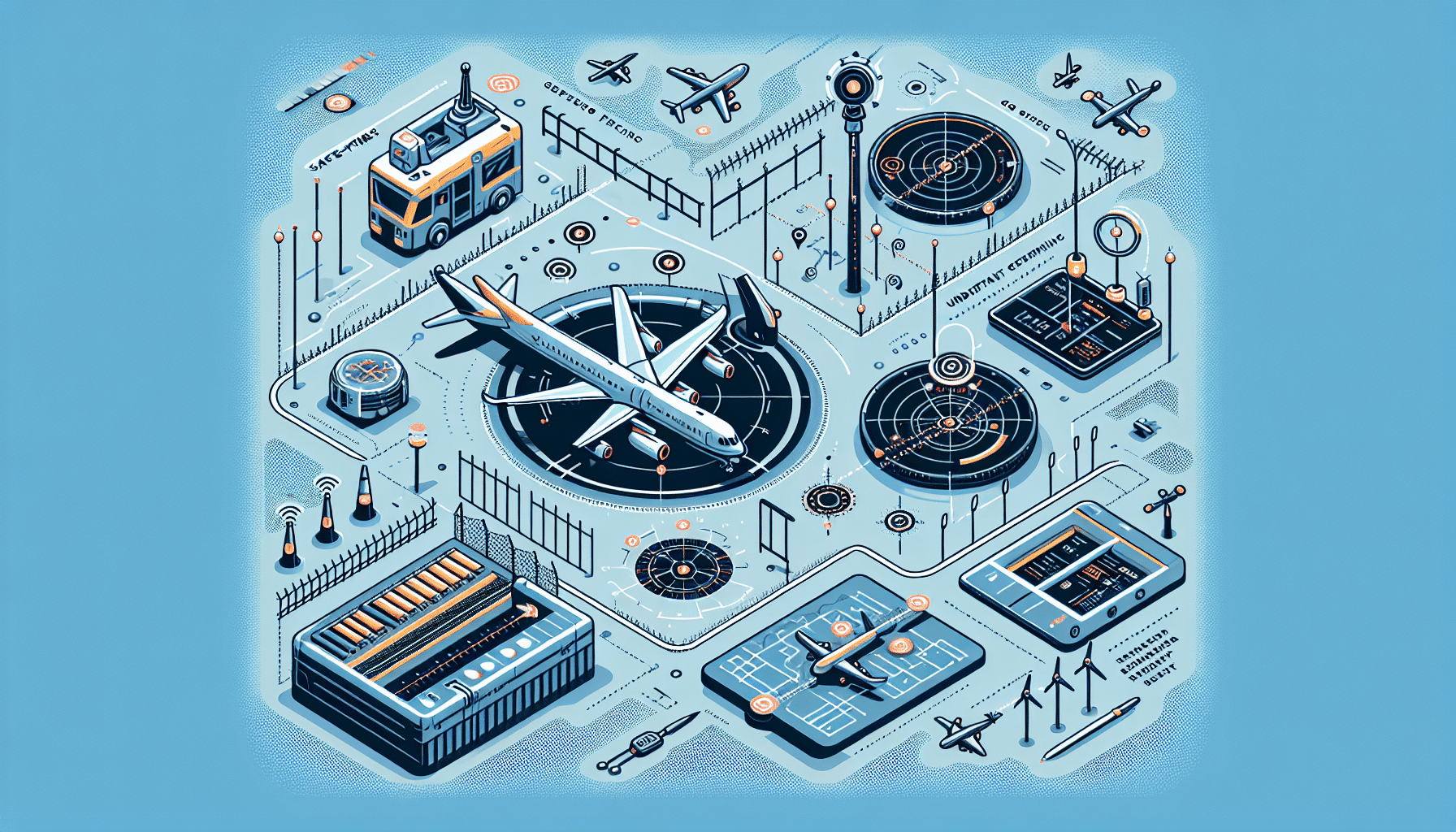 Visual depiction of geo-fencing zones around an Aero 2 drone flying safely within a virtual perimeter, avoiding restricted airspace.