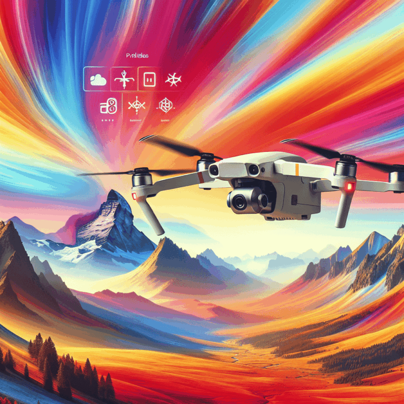 Aero 3 Lite Flight Modes drone navigating varied terrain types like mountains, beaches, and plains under different flying conditions.