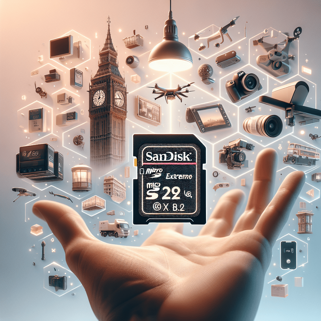 Authenticity & Fake Detection visual showing genuine SanDisk Extreme Micro SD card in hand with trusted UK scenery.