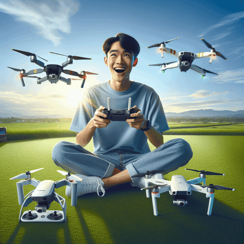 Beginner drone comparison showing Aero 3 Lite and Aero 1 Lite side-by-side outdoors, new pilot flying with confidence