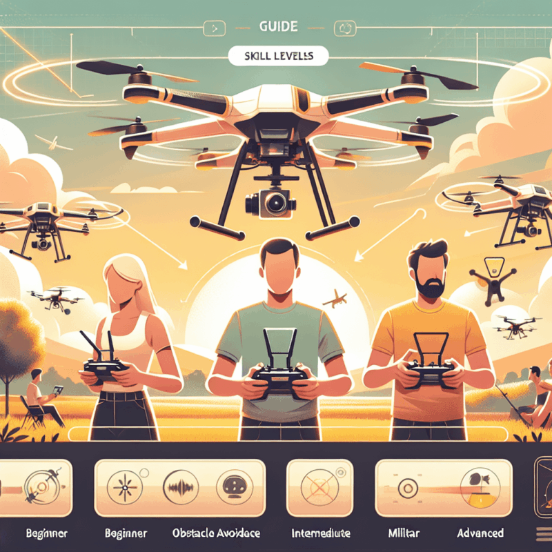 Beginner Drones showcased in an open field with users of various skill levels exploring drone features.