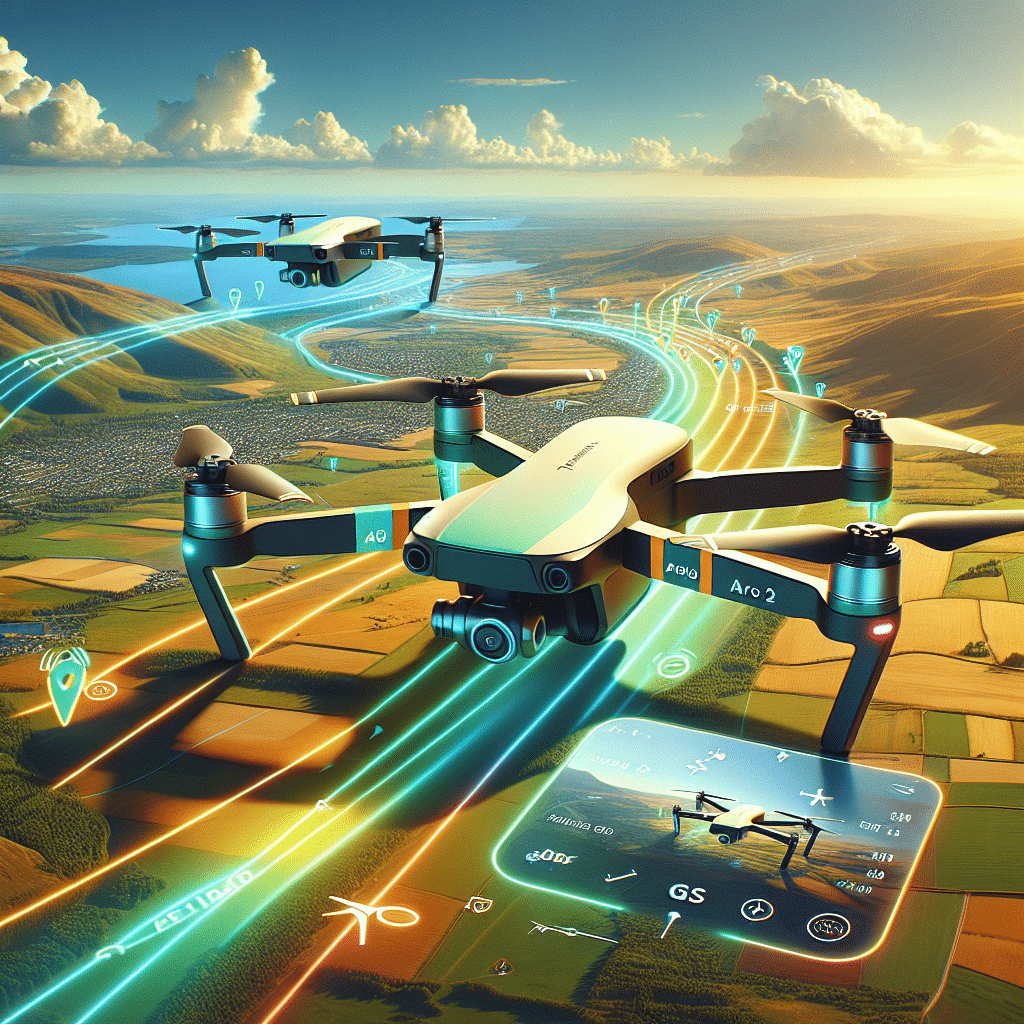 Drone GPS Accuracy comparison between Aero 3 Lite and Aero 2 in real-time flight over landscapes showing waypoint tracking strength.