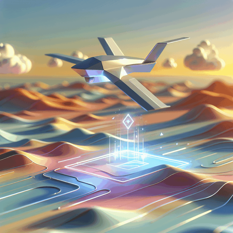 Drone Insurance Coverage showing an Aero drone equipped with features for protection against accident or downtime in scenic outdoor setting.