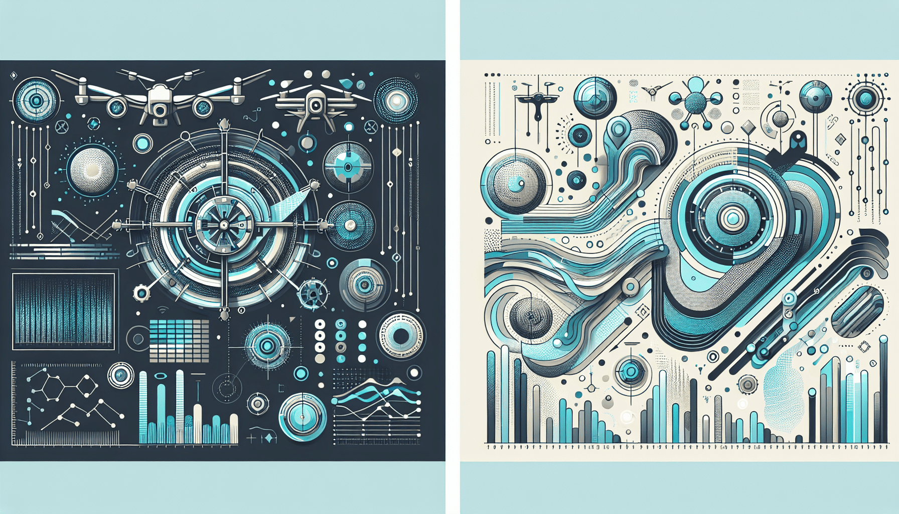 Aero 3 Lite and Aero 2 drones following distinct GPS flight paths with waypoint markers and route overlays for accuracy comparison.