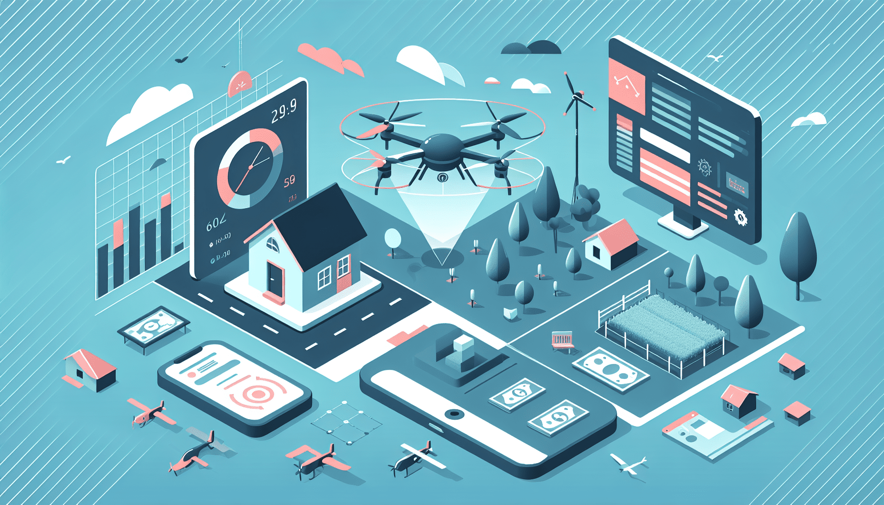 Illustration of the cost-benefit analysis of MEMAERO drone investment in various industries.