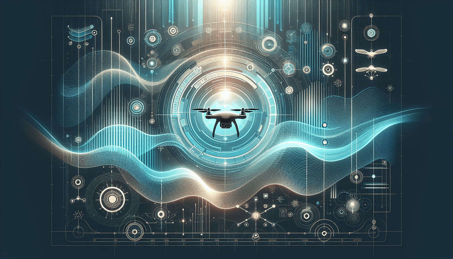 Illustration showing drone crash resistance tips for the Aero 1 Lite in action, including obstacle avoidance and safety accessories.