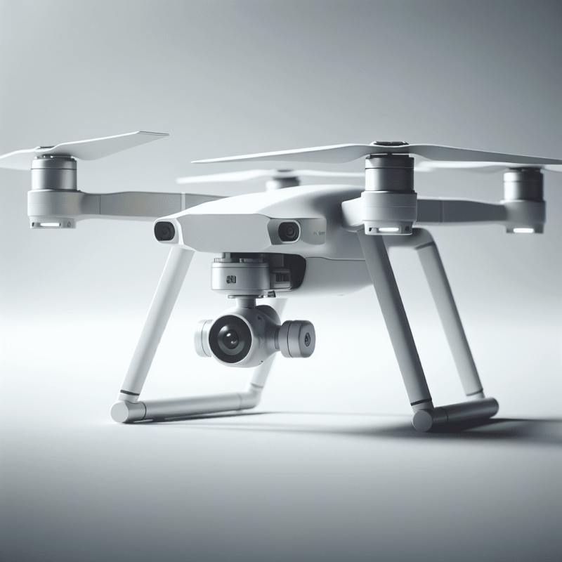 An obstacle avoidance drone navigating a dense forest using sensors and AI to adjust its flight path automatically