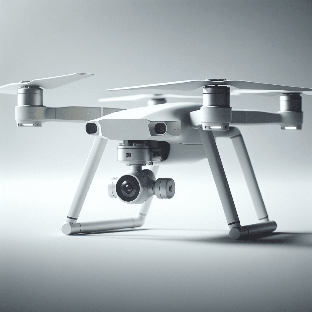 An obstacle avoidance drone navigating a dense forest using sensors and AI to adjust its flight path automatically