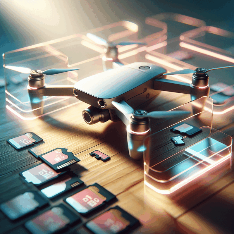 Aero 3 Lite memory card options and drone footage storage recommendations for 4K video, seen on a UK drone setup.