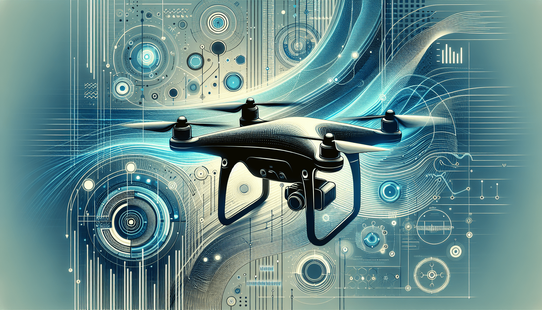 Explainer image showing core features of a cheap beginner drone with camera and GPS highlighted in a clear diagram.