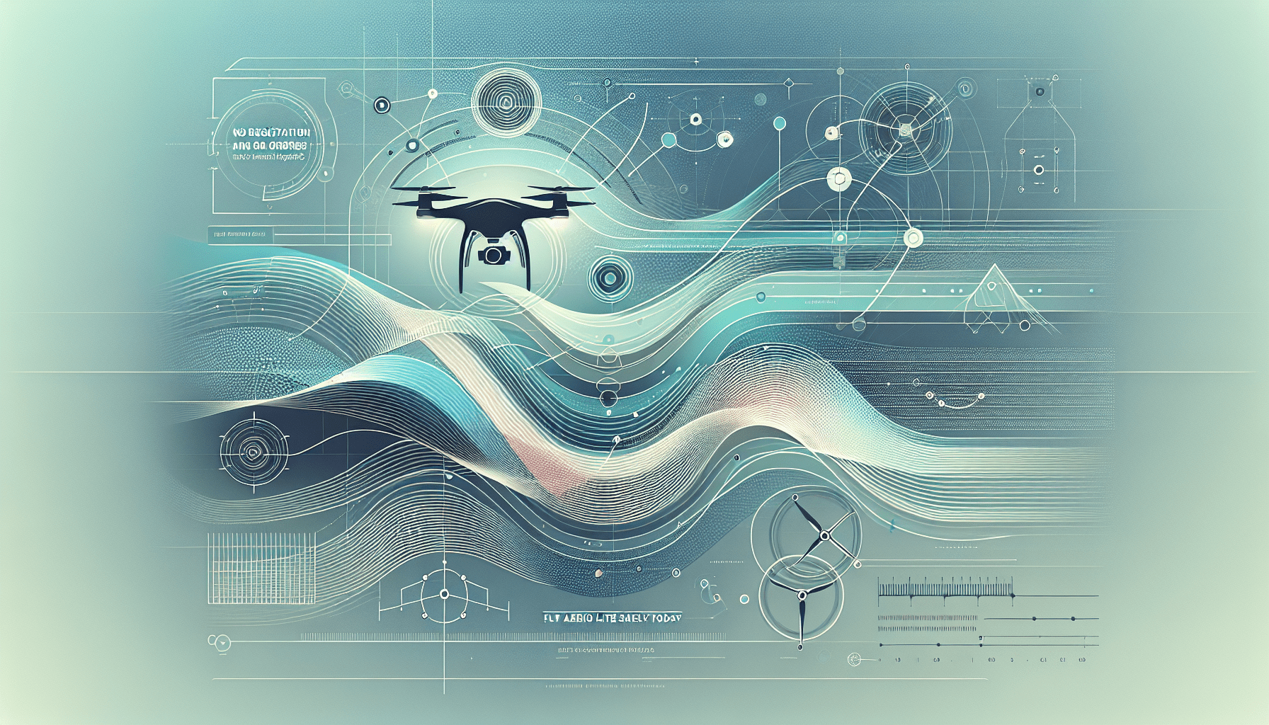 Illustration of a small Aero 1 Lite drone flying low in a UK city park, aligning with the no-registration-friendly nature of the drone.