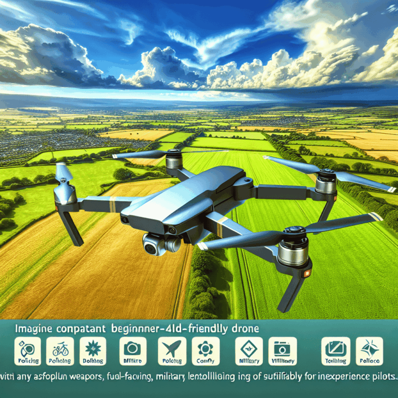 Aero 3 Lite review drone flying over UK countryside showcasing foldable arms, 4K camera and GPS features.