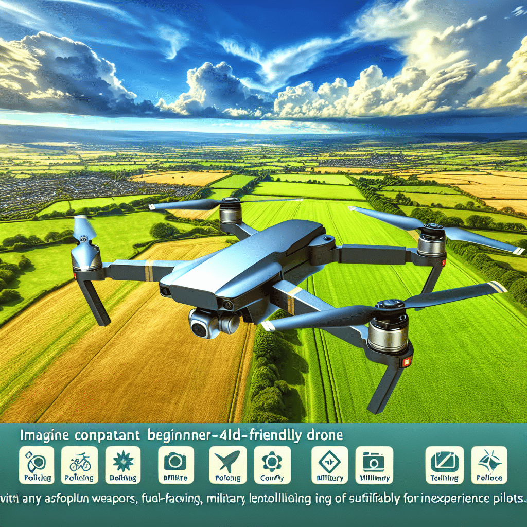 Aero 3 Lite review drone flying over UK countryside showcasing foldable arms, 4K camera and GPS features.