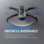 Close-up of Aero3 Lite 4 K camera lens and 360° obstacle sensors