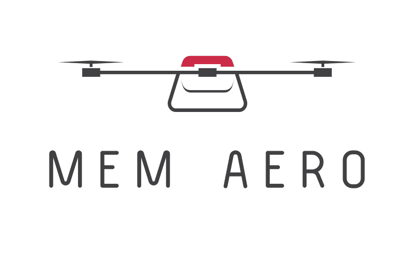 MEM Aero emblem in red and white minimalist design